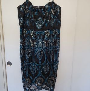 City Chic. Beaded Strapless Dress